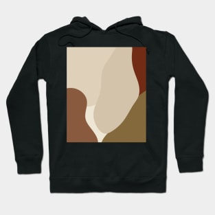 Minimal Modern  Abstract Shapes Warm Tones  Design Hoodie